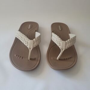 Size ML Okabashi Comfort  Brown Flip Flop Women Sandals